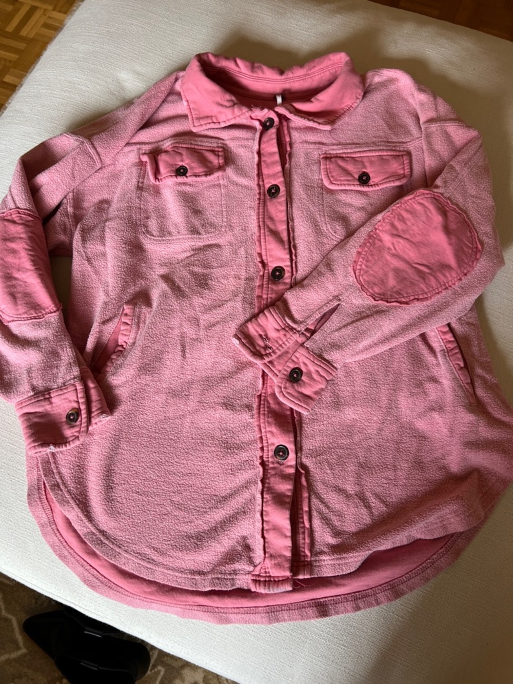 Free People Ruby Fleece Shirt in Pink - S
